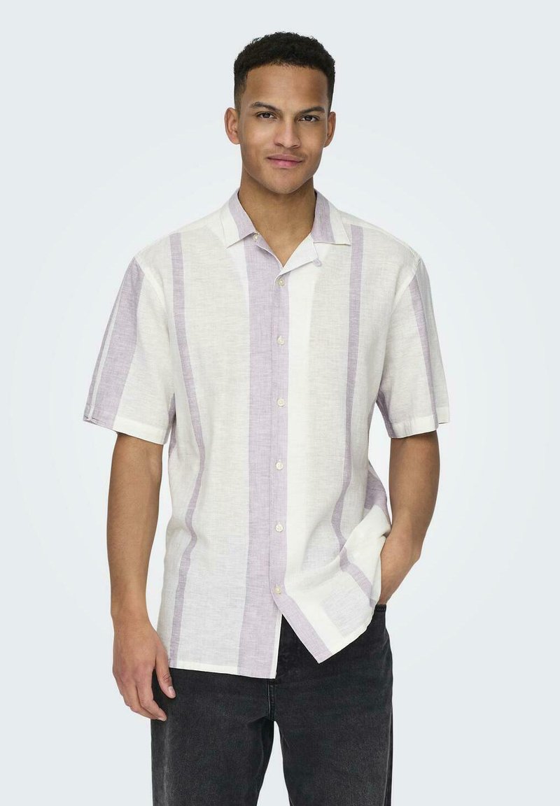 Only & Sons SCAIDEN STRIPERESORT NOOS - Hemd - lila