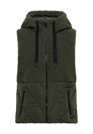 Cecil, TEDDY-WESTE MIT STEPPTEIL UND ZIPPER - Veste sans manches - shadow khaki
