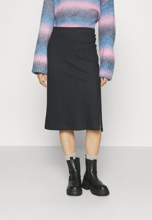 Vero Moda Petite VMMONI CALF SKIRT - Pencil φούστα - black/snow white