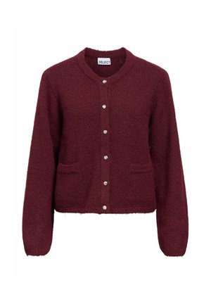 Object, OBJSAGGIA RE L/S KNIT CARDIGAN NOOS - Gilet - windsor wine