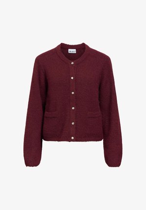 Object, OBJSAGGIA RE L/S KNIT CARDIGAN NOOS - Cardigan - windsor wine
