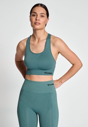 HMLTIF SEAMLESS - Medium support sports bra - north atlantic
