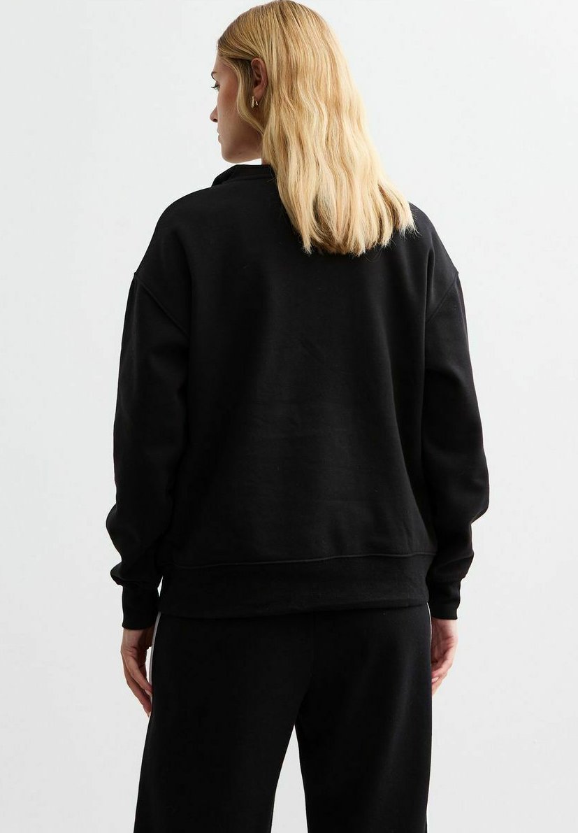 New Look HALF ZIP - Sweatshirt - black - Zalando