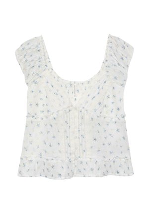 Stradivarius, FLUID TOP WITH BUTTONS - Blúzka - light blue