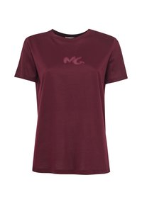 T-shirt bordeaux realizzata in tessuto morbido, con collo rotondo, maniche corte e logo "MC" ricamato sulla parte anteriore.