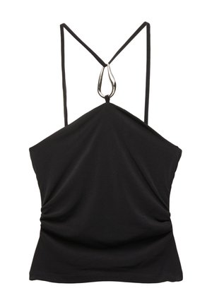 PULL&BEAR HALTER WITH BUCKLE - Top - black