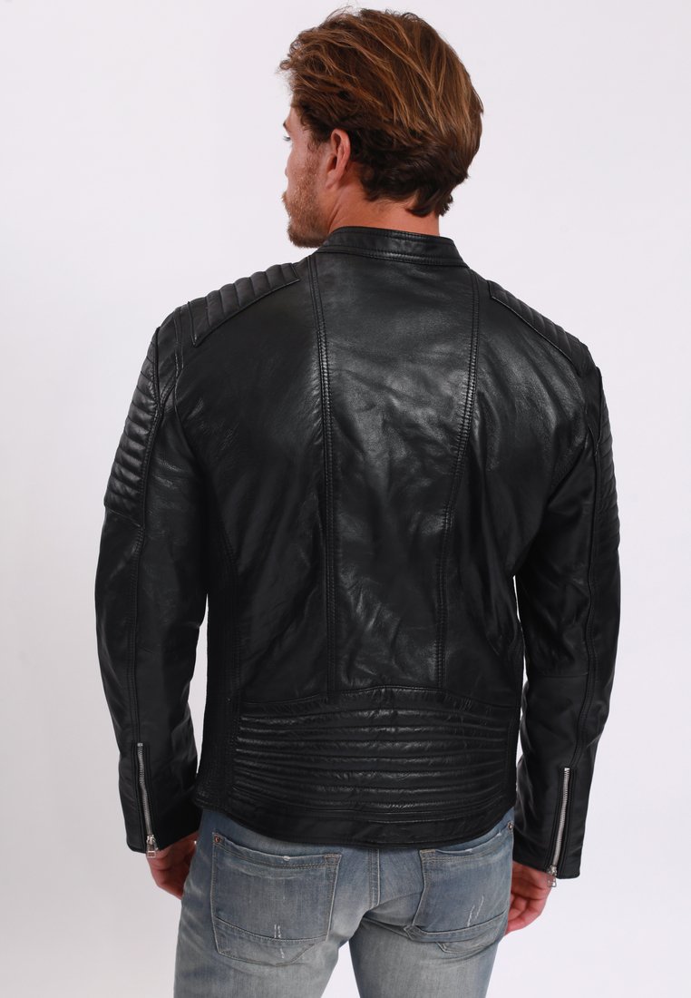 Lee Cooper BABA Veste en cuir black/noir