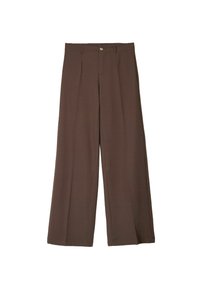 WIDE  LEG  - Hlače - dark brown