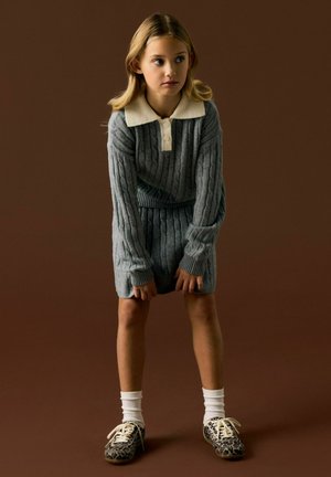 Name it, SKIRT KNITTED - Jupe trapèze - grey melange