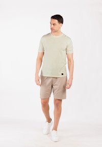 Key Largo FREQUENCY RINGEL ROUNDNECK - Camiseta estampada - beige