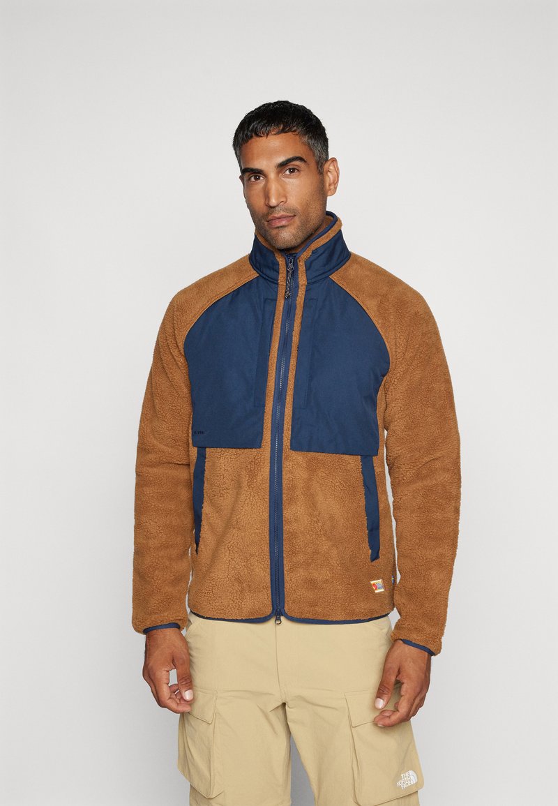 Fjällräven VARDAG PILE JACKET M - Jakna od flisa - chestnut/navy