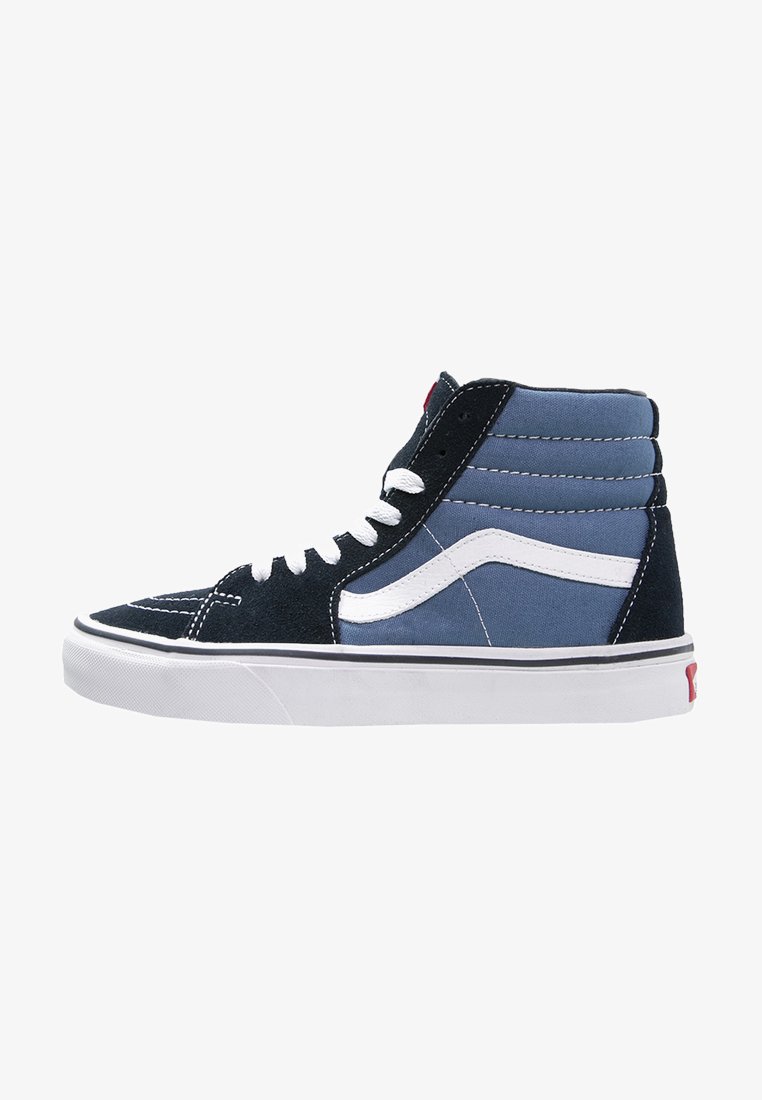 Vans Sk8 Hi High Top Trainers Navy Dark Blue Zalando Co Uk