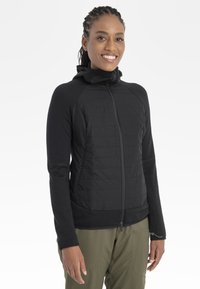 Icebreaker - MERINO QUANTUMHYBRD ZIP HOODIE - Tröja med dragkedja - BLACK Miniatyrbild 1