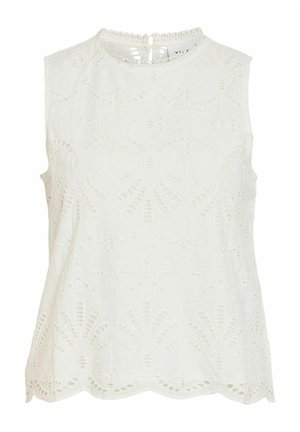 VILA, SLEEVELESS TOP VIYARA ROUND NECK - Blouse - cloud dancer