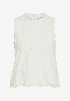 VILA, SLEEVELESS TOP VIYARA ROUND NECK - Blouse - cloud dancer