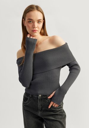 Strickpullover - anthracite