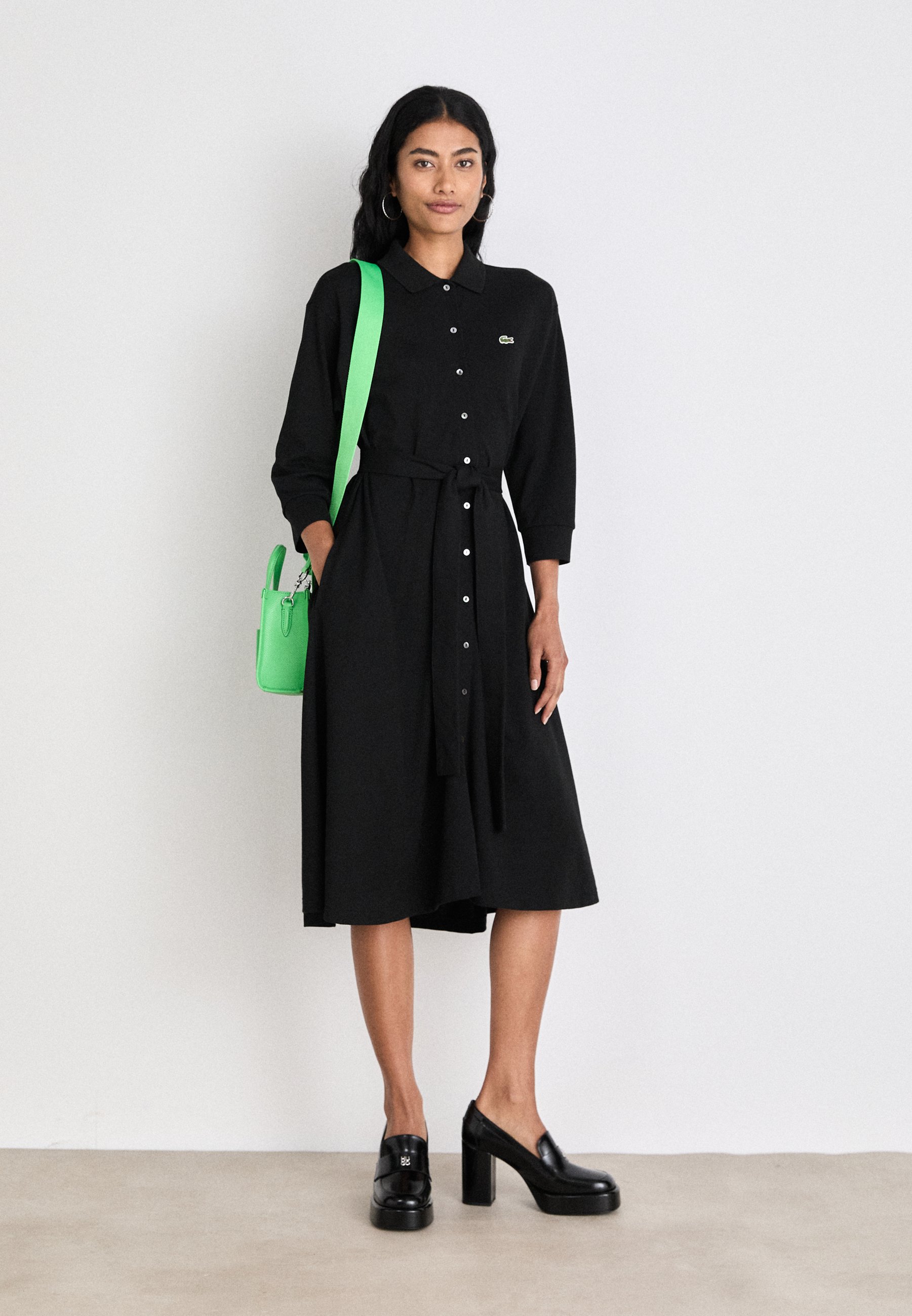 Lacoste Shirt dress - black - Zalando Lacoste Shirt dress - black - Zalando