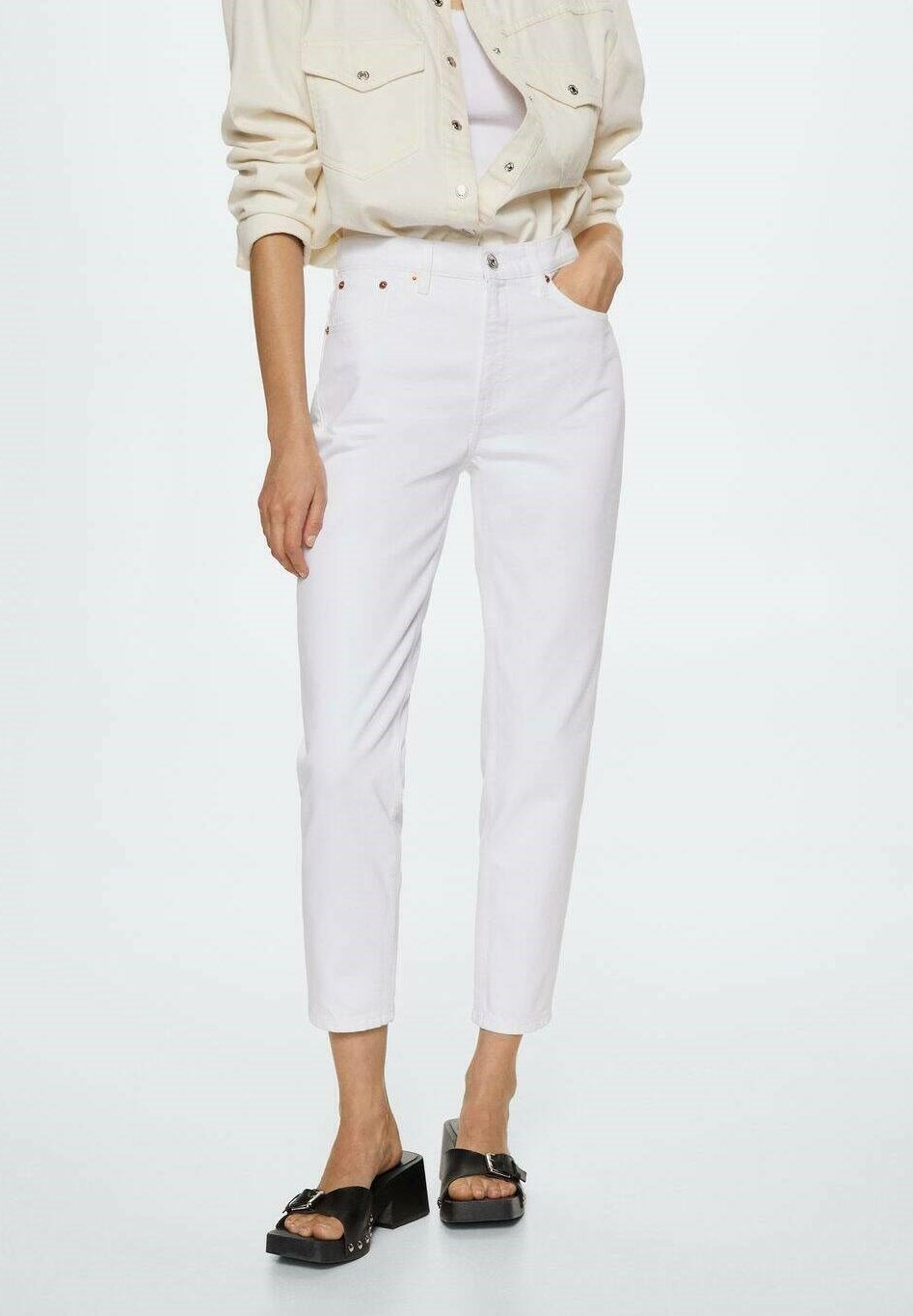 Mango MOM - Jeans slim fit - white/bianco - Zalando.it