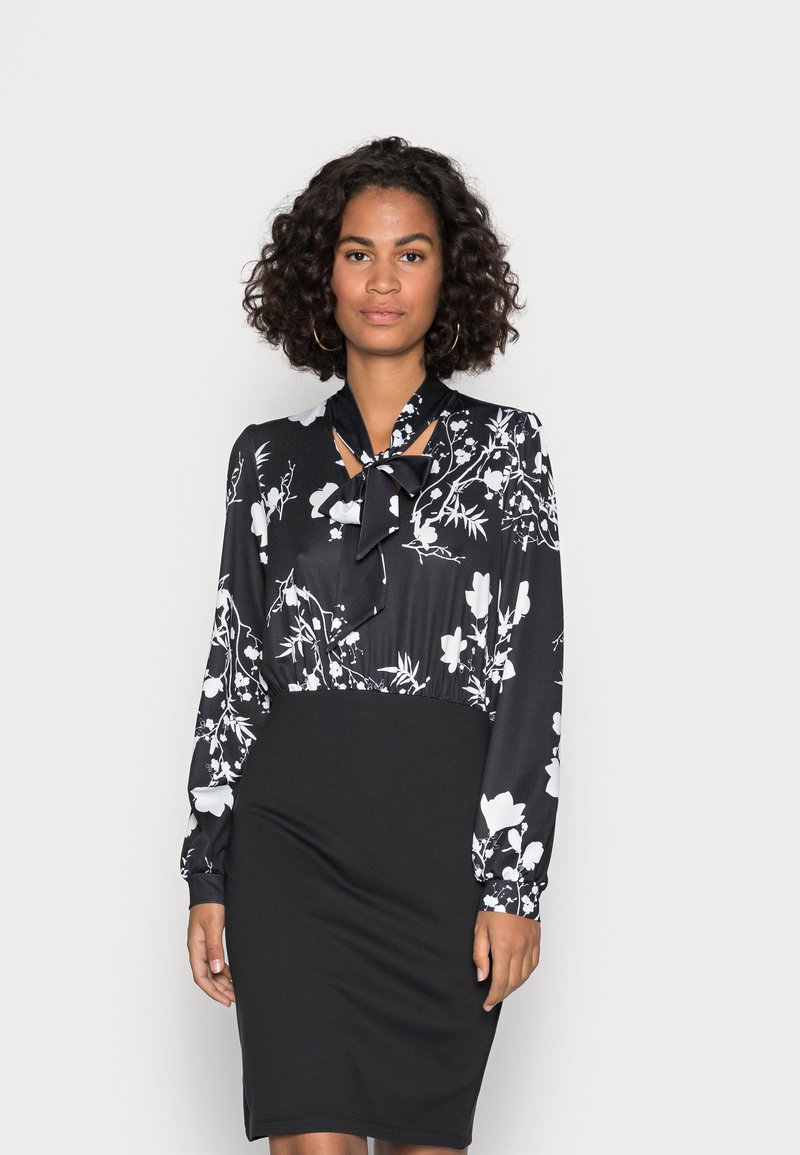 Damen Kleider | Anna Field 2-1 Casual Smart bow mini dressEtuikleidblack/white/schwarz - YT55048 Damen Kleider | Anna Field 2-1 Casual Smart bow mini dressEtuikleidblack/white/schwarz - YT55048
