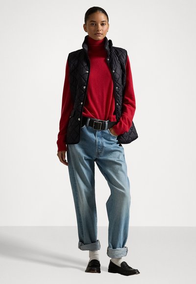 Polo Ralph Lauren CORDUROY TRIM QUILTED VEST - Vest - black