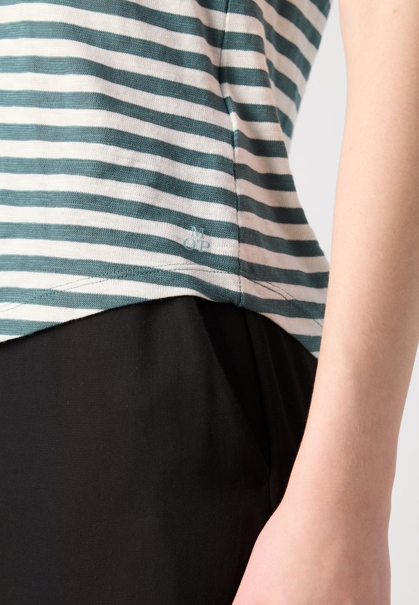 SHORT SLEEVE V NECK  STRIPED - Print T-shirt - summer pine3