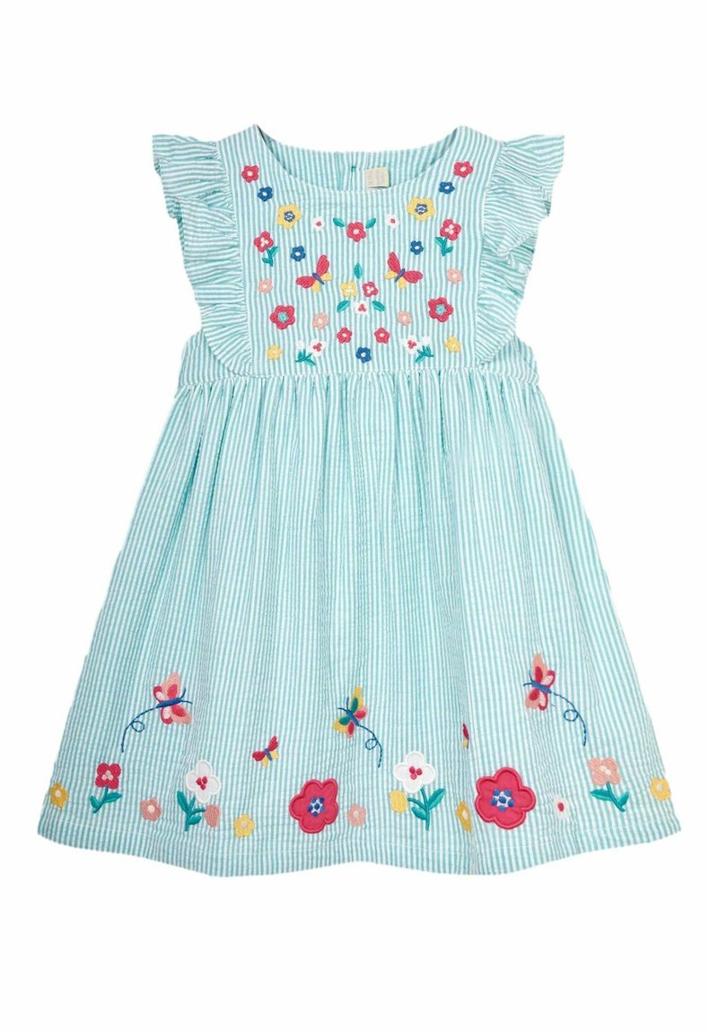 JoJo Maman Bébé APPLIQUE PRETTY SUMMER REGULAR FIT - Rochie de zi - duck egg blue
