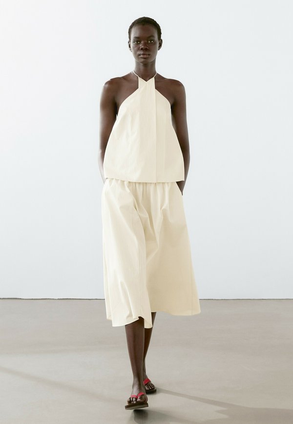 A-line skirt - mottled beige