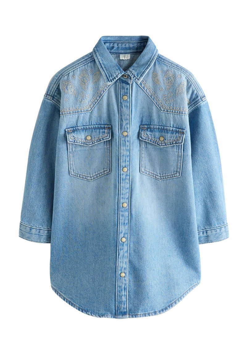 Next EMBROIDERED - Jeansklänning - blue