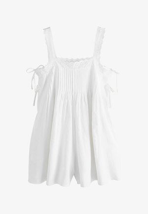 Next, REGULAR FIT - SLEEVELESS TRIM PLAYSUIT - Jumpsuit - white
