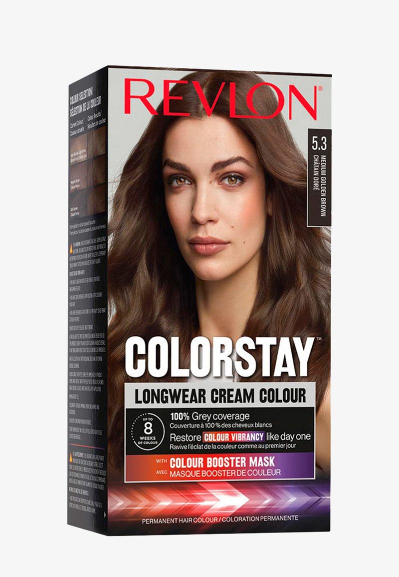 Revlon - HAIR COLOR COLORSTAY, LONGWEAR CREAM COLOUR - Hårfärg - châtain clair dore, Förstora