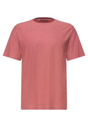 Street One MEN, T-SHIRT IN A YARN DYE STRIPES-LOOK - Camiseta estampada - sunrise red