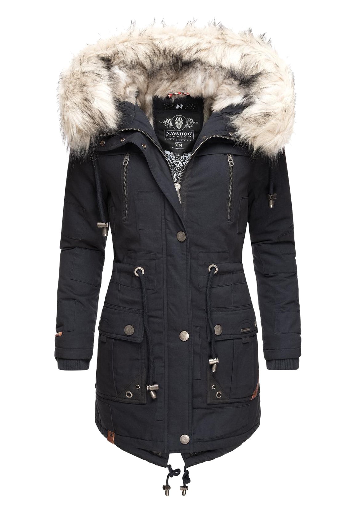 Navahoo HONIGFEE Wintermantel blue/blau