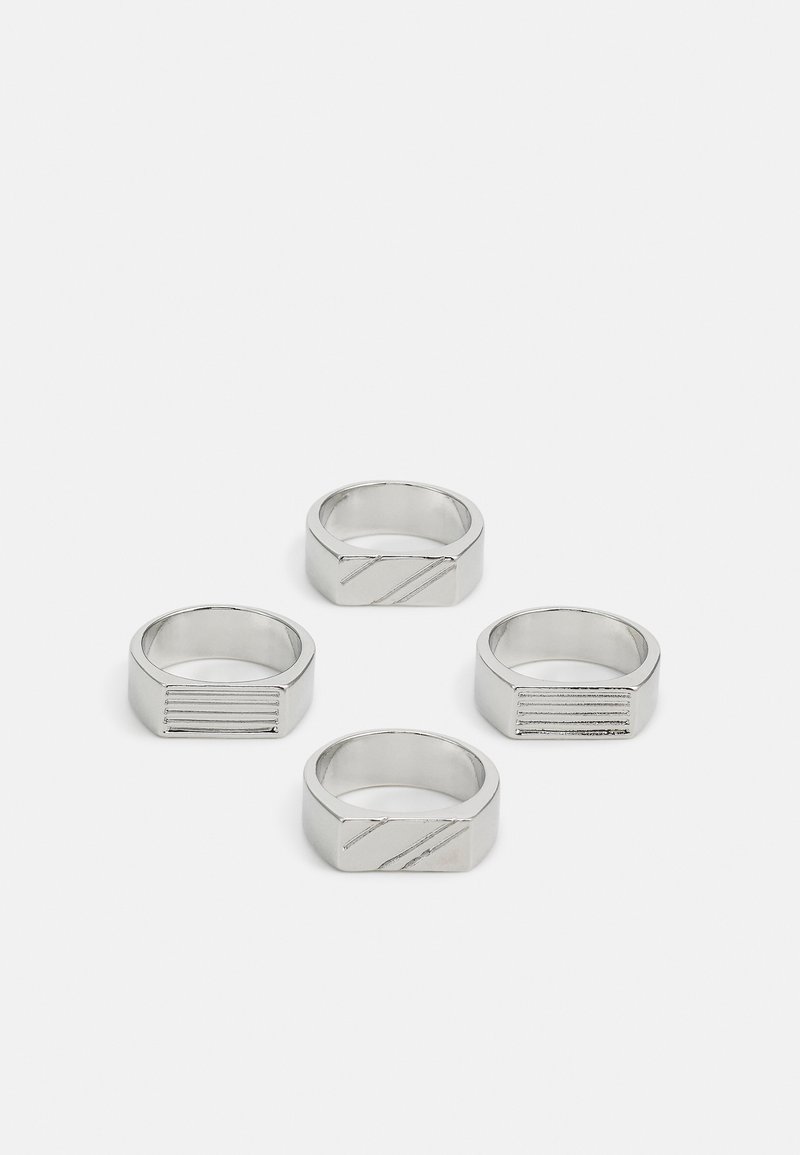 Jack & Jones JACCUENO 4 PACK - Δαχτυλίδι - silver-coloured