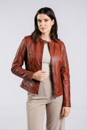 Freaky Nation NEW TULA - Leren jas - cognac