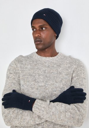 FLAG BEANIE & GLOVES UNISEX SET - Sormikkaat - space blue