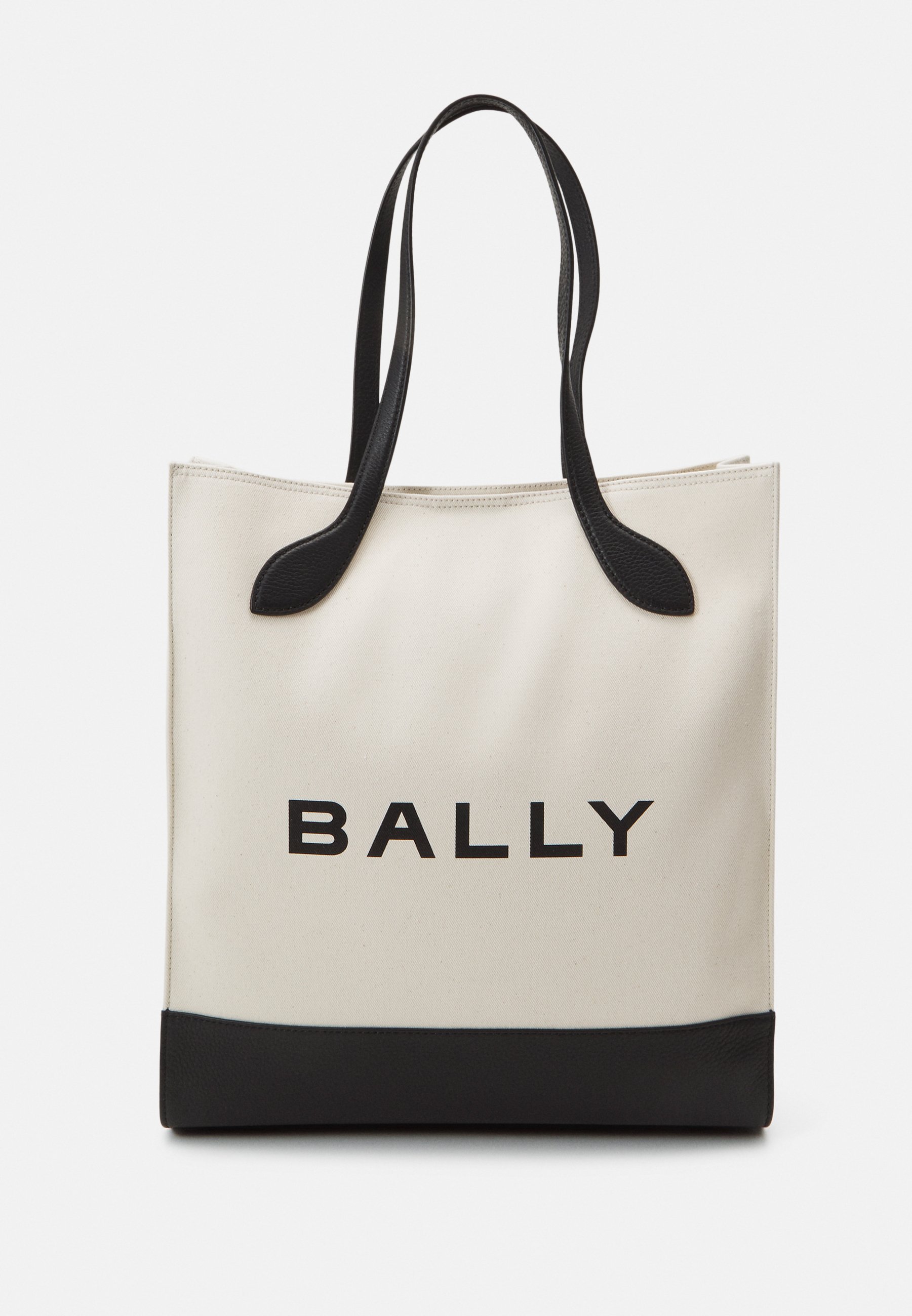 トートバッグ BALLY Bar Keep On shopper White/Black Bally BAR KEEP ON - Tote bag - natural/black/oro/white - Zalando