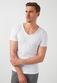 Buratti V-NECK  - Jednoduché tričko - white