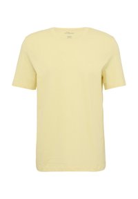 s.Oliver MIT CREW NECK UND LOGO - T-shirt basic - hellgelb