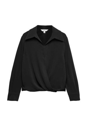 Marks & Spencer, COLLARED DRAP WRAP - Camicetta - black