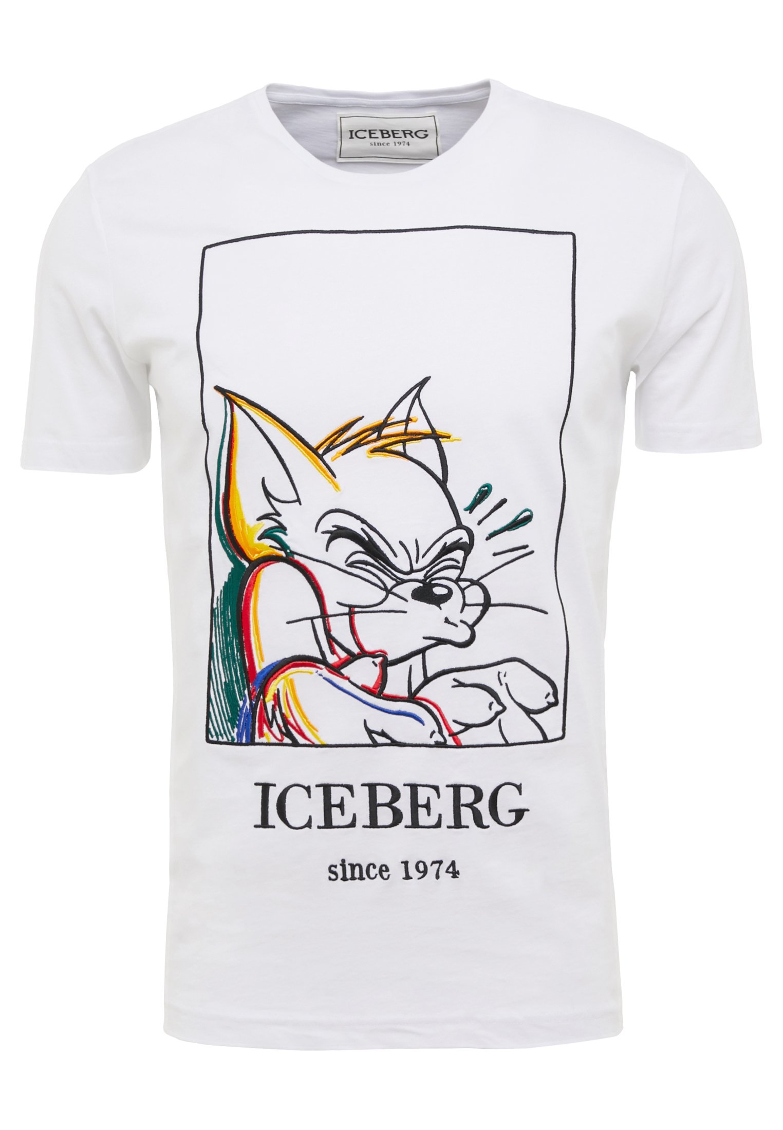 Iceberg T shirt print bianco otticowit Zalando.nl Iceberg T shirt print bianco ottico Zalando.nl