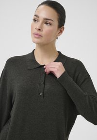 Kaffe Robe pull - dark grey melange