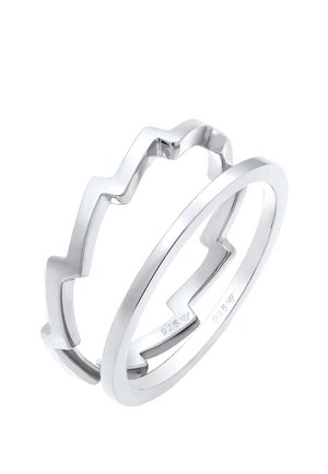 2 PACK BASIC - Ringe - silver-coloured
