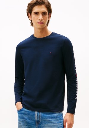 Tommy Hilfiger LOGO LONG SLEEVE TEE - Top s dlhým rukávom - blue