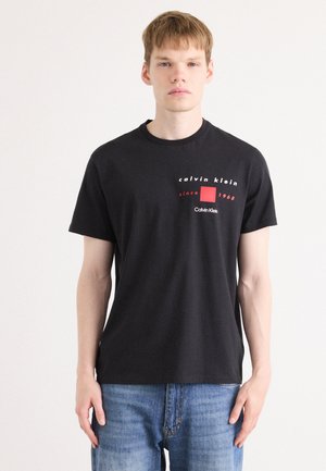 RED BOX GRAPHIC  - T-shirt print - black