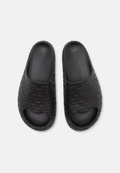 GCDS MONOGRAM SLIDES UNISEX - Pool slides - black