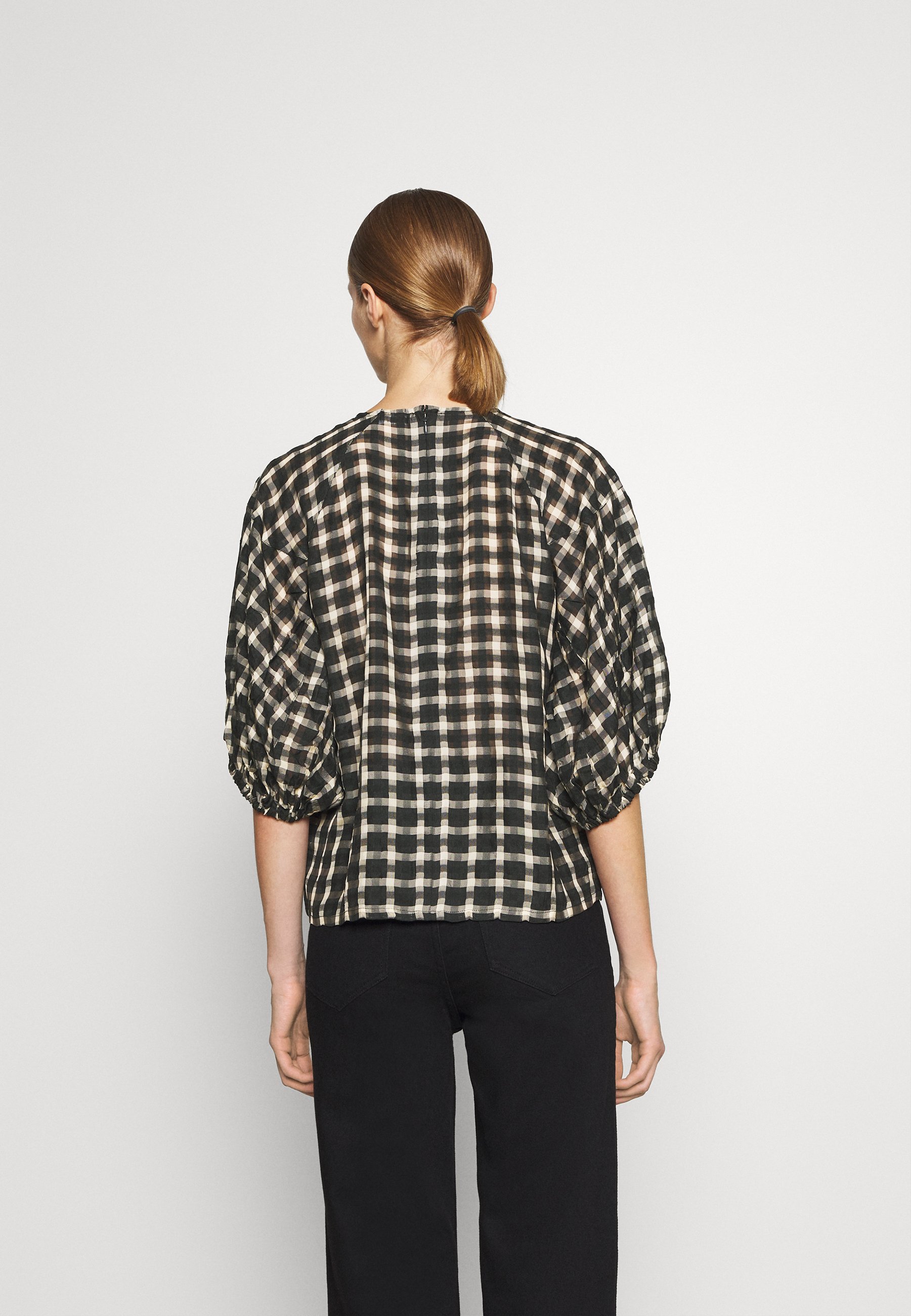 Women SAFFRON STRUCTURED CHECK - Blouse Women SAFFRON STRUCTURED CHECK - Blouse