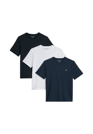 TRIPLEPACK - T-shirt basique - white/black/navy