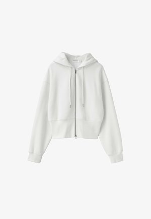 Stradivarius, ZIP-UP HOODED SWEATSHIRT - Sweat zippé - beige