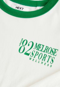Next ESSENTIAL CREW NECK- REGULAR FIT - Pikkade varrukatega topp - white green
