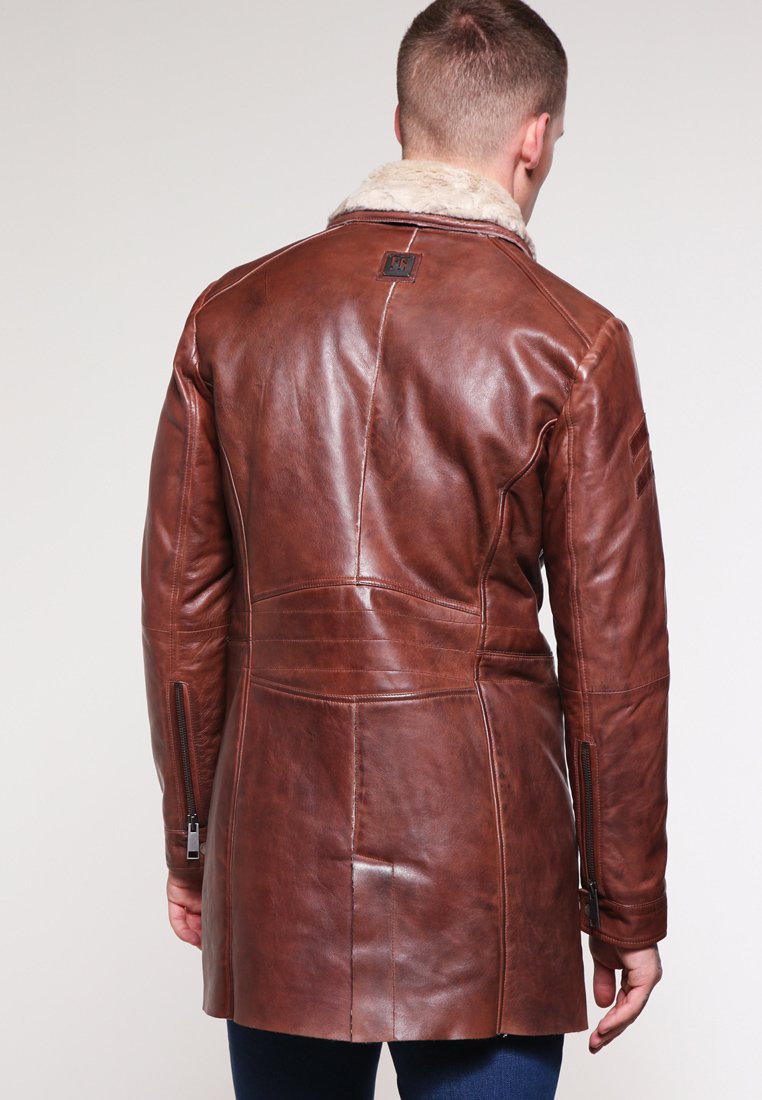 Freaky Nation ROCKY MOUNTAINS Leren jas dark cognac Freaky Nation ROCKY MOUNTAINS Leren jas dark cognac